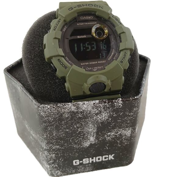 Casio G-Shock GBD800UC-3 Step Tracker Digital Bluetooth Watch Green w/ Tin - Picture 1 of 10